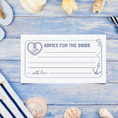 Nautical Advice for The Bride Bridal Shower Anchor Informatiekaartje