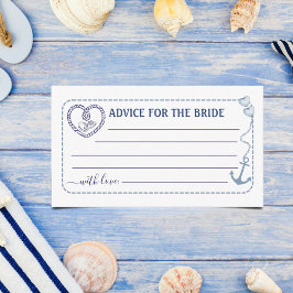 Nautical Advice for The Bride Bridal Shower Anchor Informatiekaartje