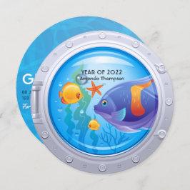 Nautical Afstuderen Invitation Kaart