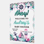 Nautical Ahoy Baby Shower Acryl Bord (Hoek)
