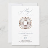 Nautical Ahoy Baby shower Boy' Invitation Kaart (Voorkant)