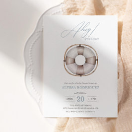 Nautical Ahoy Baby shower Boy' Invitation Kaart
