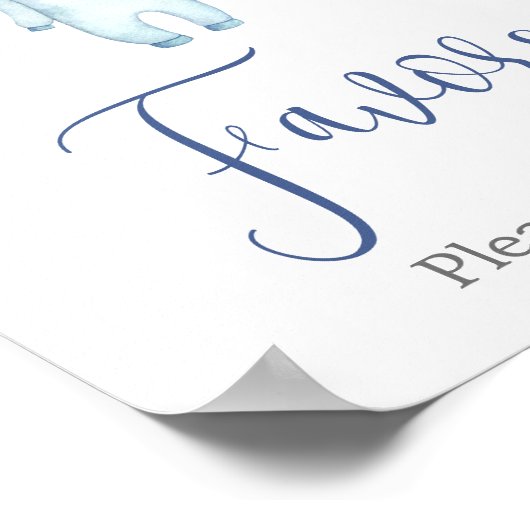 Nautical Ahoy Baby shower Favors Poster (Hoek)