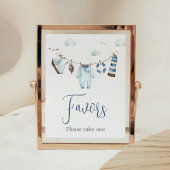 Nautical Ahoy Baby shower Favors Poster