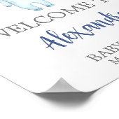 Nautical Ahoy Baby shower Welkom Poster (Hoek)