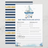 Nautical Ahoy Het is een Baby Predictions Advice (Voorkant / Achterkant)