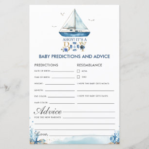 Nautical Ahoy Het is een Baby Predictions Advice