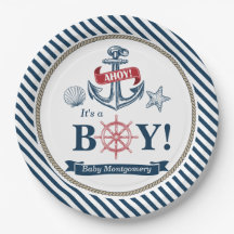 Nautical Ahoy Het is een Baby shower Bord