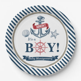 Nautical Ahoy Het is een Baby shower Bord
