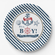 Nautical Ahoy Het is een Baby shower Bord