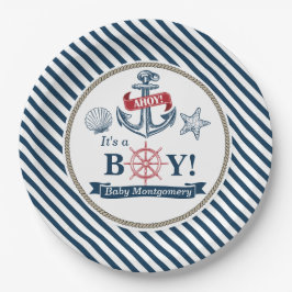 Nautical Ahoy Het is een Baby shower Bord