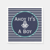 Nautical Ahoy Het is een Baby shower Napkins Servet (Voorkant)