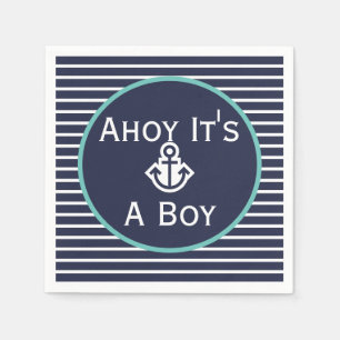 Nautical Ahoy Het is een Baby shower Napkins Servet