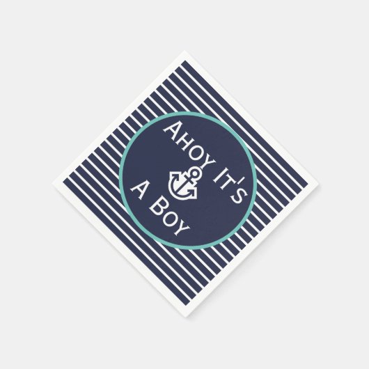 Nautical Ahoy Het is een Baby shower Napkins Servet (Hoek)