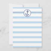 Nautical Ahoy Het is een Baby shower-uitnodiging Kaart (Achterkant)