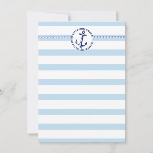 Nautical Ahoy Het is een Baby shower-uitnodiging Kaart (Achterkant)