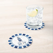 Nautical Ahoy! Het is een Baby shower van de Jonge Ronde Kartonnen Onderzetter (Insitu)