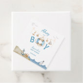 Nautical Ahoy Het is een Boy Baby shower Bedankjes Labels (In situ)