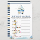 Nautical Ahoy Het is een Boy Baby shower Emoji Gam (Voorkant / Achterkant)