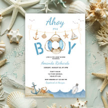 Nautical Ahoy Het is een Boy Baby shower