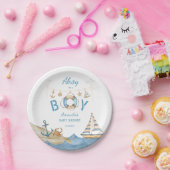 Nautical Ahoy Het is een Boy Baby shower Papieren Bordje (Feest)