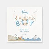 Nautical Ahoy Het is een Boy Baby shower Servet (Voorkant)
