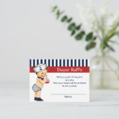 Nautical Ahoy Het is een Boy Luier Raffle Insert Informatiekaartje (Staand voorkant)