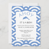 Nautical Ahoy Het is een jongen baby jongen douche Kaart (Voorkant)