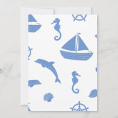 Nautical Ahoy Het is een jongen baby jongen douche Kaart (Achterkant)