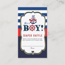 Nautical Ahoy Het is een Jongen Baby shower Diaper