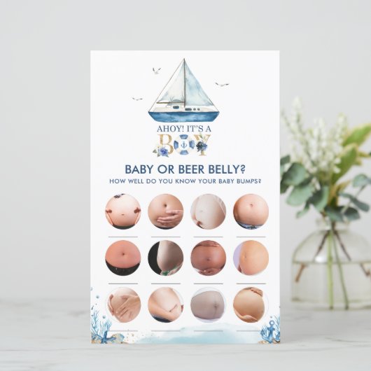 Nautical Ahoy Het is een jongen die in je telefoon (Staand voorkant)