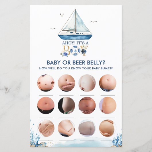 Nautical Ahoy Het is een jongen die in je telefoon (Voorkant)