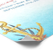 Nautical Ahoy is een Boy Baby shower Welcome Poster (Hoek)