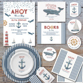Nautical Ahoy is een jongen Baby shower Uitnodigin Kaart
