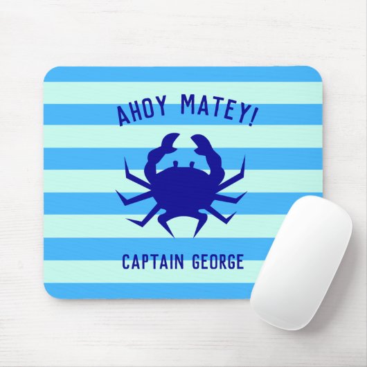 Nautical Ahoy Matey! Persoonlijk Mousepad Beach Muismat (Met muis)