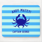 Nautical Ahoy Matey! Persoonlijk Mousepad Beach Muismat (Voorkant)