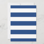 Nautical Ahoy Red Navy Baby shower - Hartelijk dan Kaart (Achterkant)