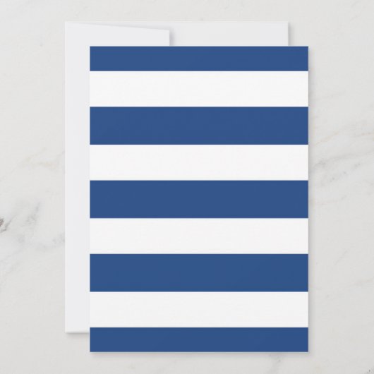 Nautical Ahoy Red Navy Baby shower - Hartelijk dan Kaart (Achterkant)