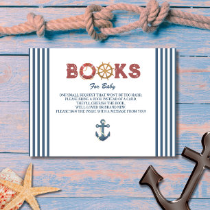 Nautical Ahoy zijn Baby boeken voor Baby Informatiekaartje