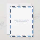 Nautical Airmail Card Save the Date (Achterkant)