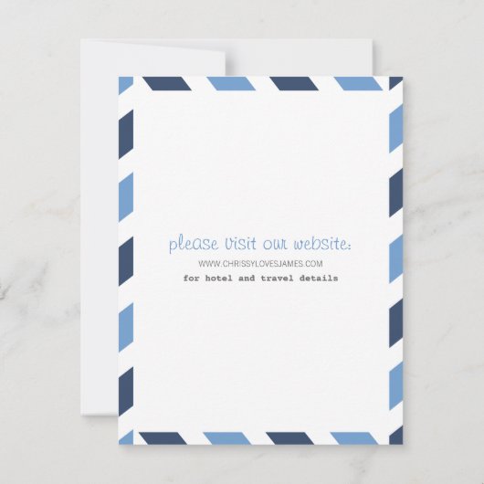 Nautical Airmail Card Save the Date (Achterkant)