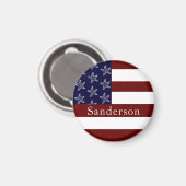 Nautical American Flag Red White Blue Starfish Ma Magneet (Voorkant / Achterkant)