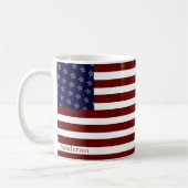 Nautical American vlag Red White Blue Starfish Cof Koffiemok (Links)