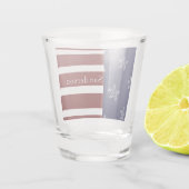 Nautical American vlag Red White Blue Starfish: Shot Glas (Achterkant)