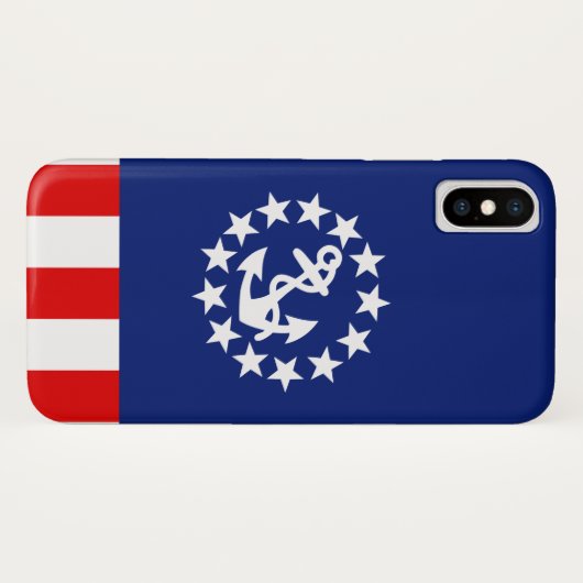 Nautical American Yacht Flag Anchor Case-Mate iPhone Case (Achterkant (horizontaal))