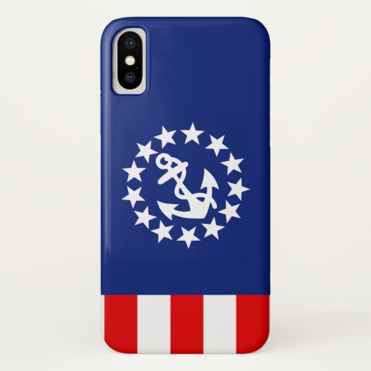 Nautical American Yacht Flag Anchor Case-Mate iPhone Case (Achterkant)