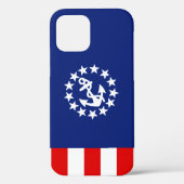 Nautical American Yacht Flag Anchor Case-Mate iPhone Case (Achterkant)