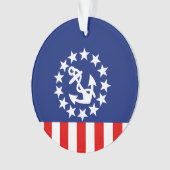 Nautical American Yacht Flag Decor Ornament (voorkant)