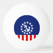 Nautical American Yacht Flag Decor Pingpongbal (Achterkant)