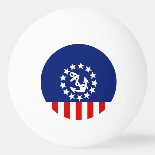 Nautical American Yacht Flag Decor Pingpongbal (Voorkant)